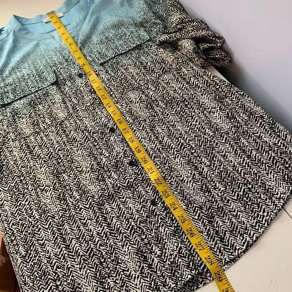 Calvin Klein Ombre Print Button Down Snakeskin Blouse - Picture 8 of 14